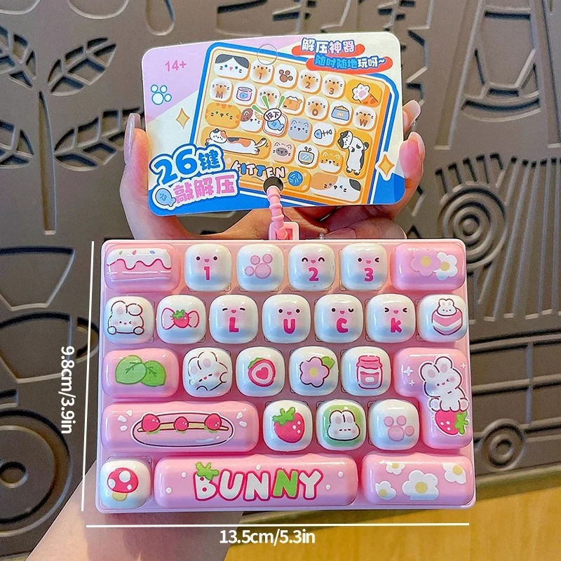 Packaging - 26-Grid Anti-Stress Toetsenbord Keycap Clicker met