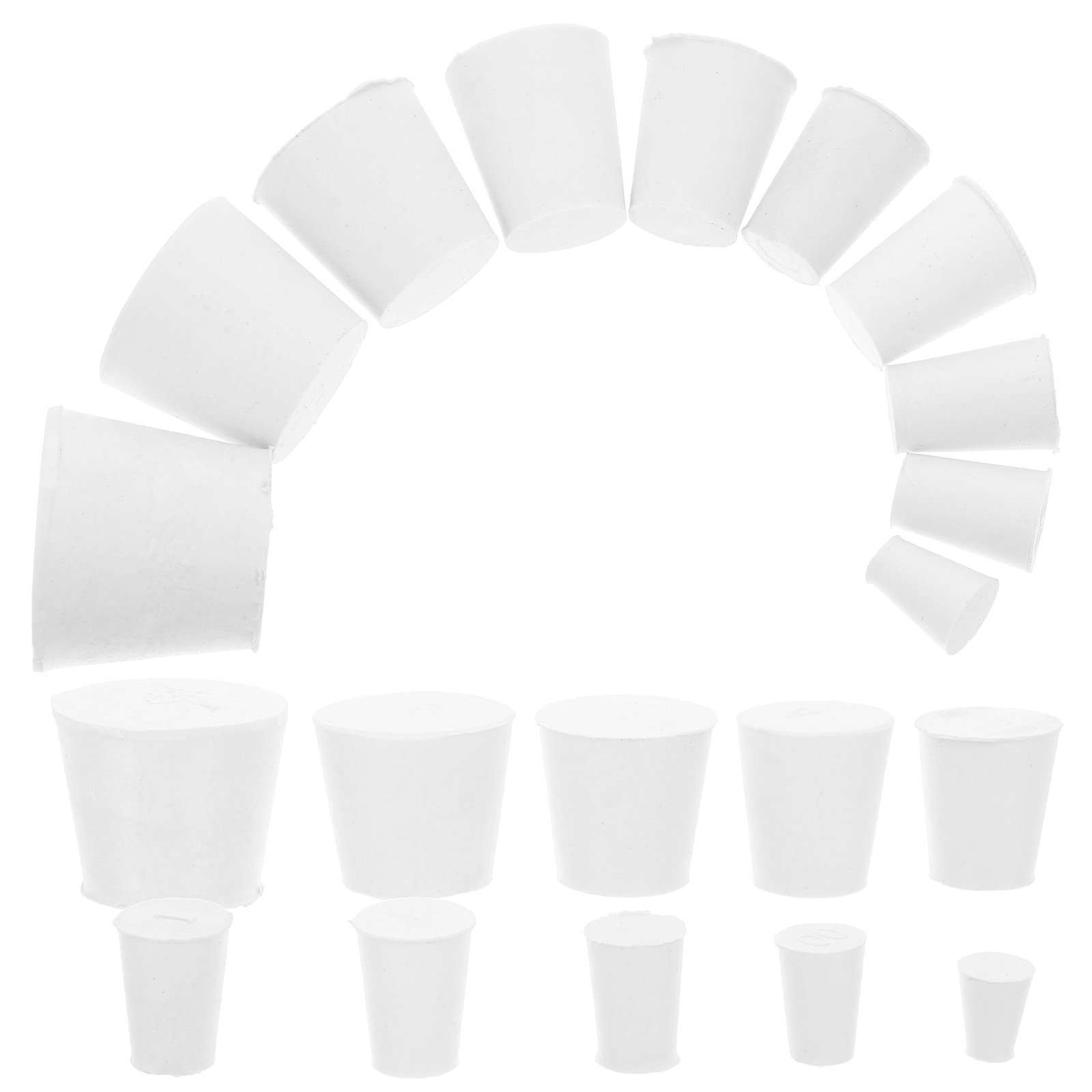 Test Instruments - 22 stuks massieve rubberen reageerbuisstoppers, hittebestendig,