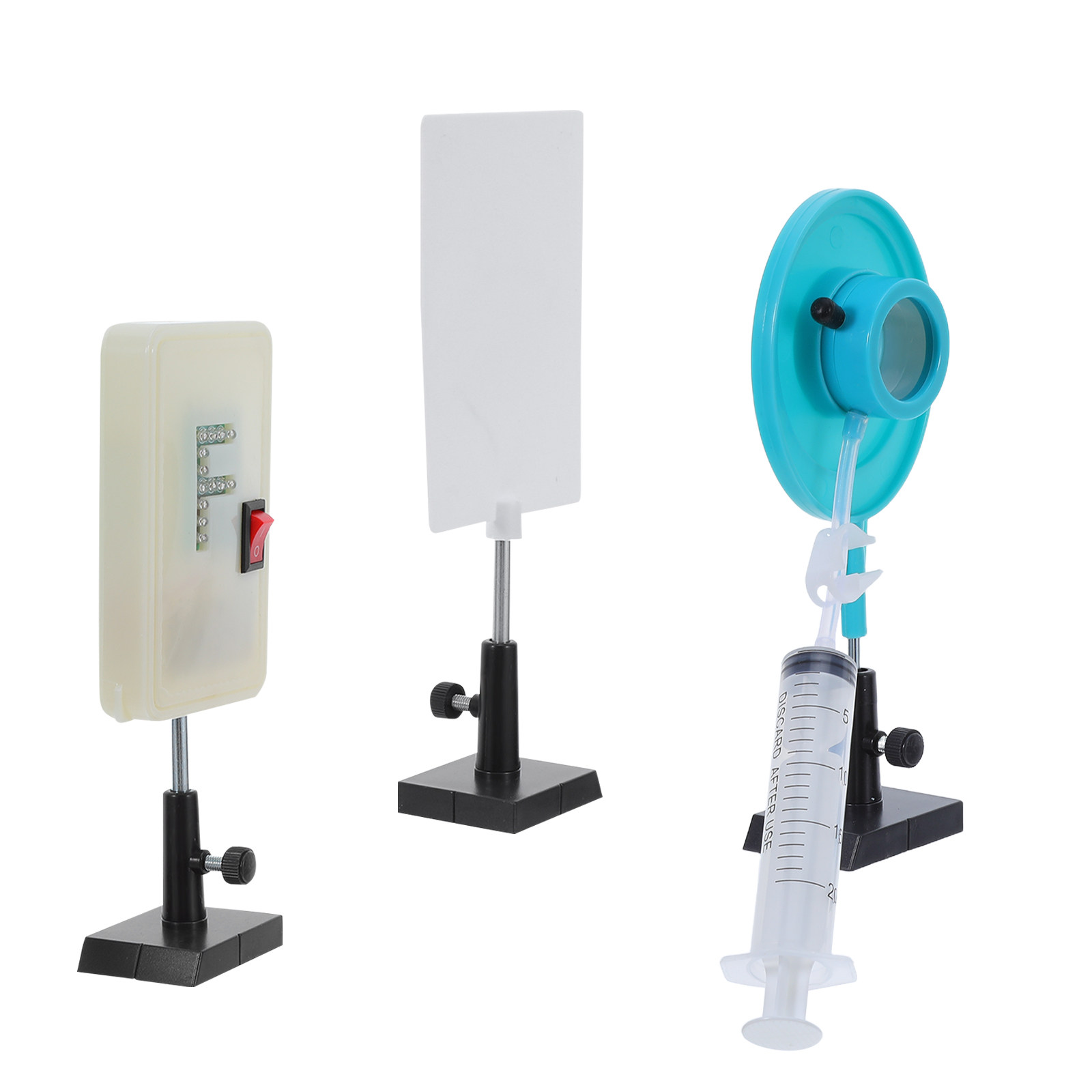 Lab Equipment - 1 set met water gevulde zoomlens,