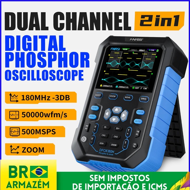 Fnirsi Digital Oscilloscope Handheld - FNIRSI DPOX180H Handheld Digitale Oscilloscoop Fluorescerend