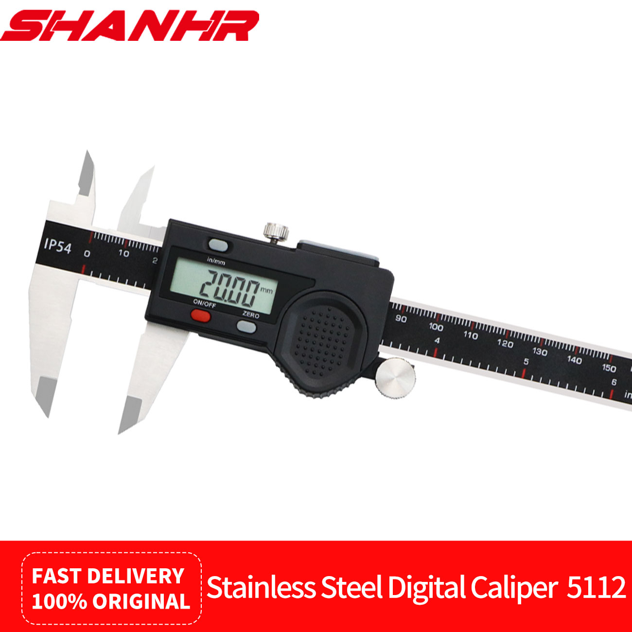 Digital Caliper 150Mm Stainless Steel - SHANHR IP54 Waterdichte Digitale Schuifmaat Roestvrij