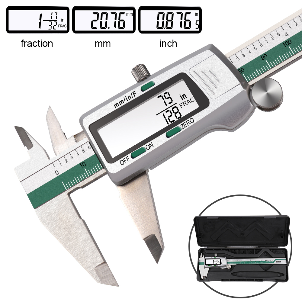 Digital Caliper 150Mm Stainless Steel - Roestvrij staal hoge nauwkeurigheid elektronische LCD