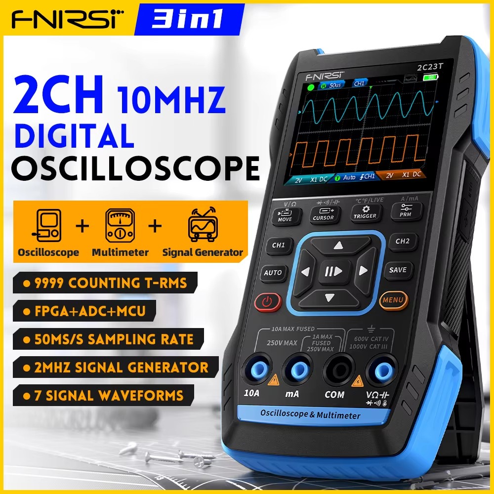Fnirsi Digital Oscilloscope Handheld - FNIRSI 2C23T Handheld Digitale Oscilloscoop Multimeter