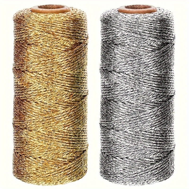 Packaging - 109 yards goud en zilver handgevlochten