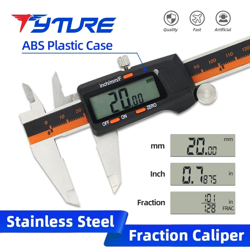 Digital Caliper 150Mm Stainless Steel - Fractie Metalen Schuifmaat Digitale Pachymeter Schuifmaat