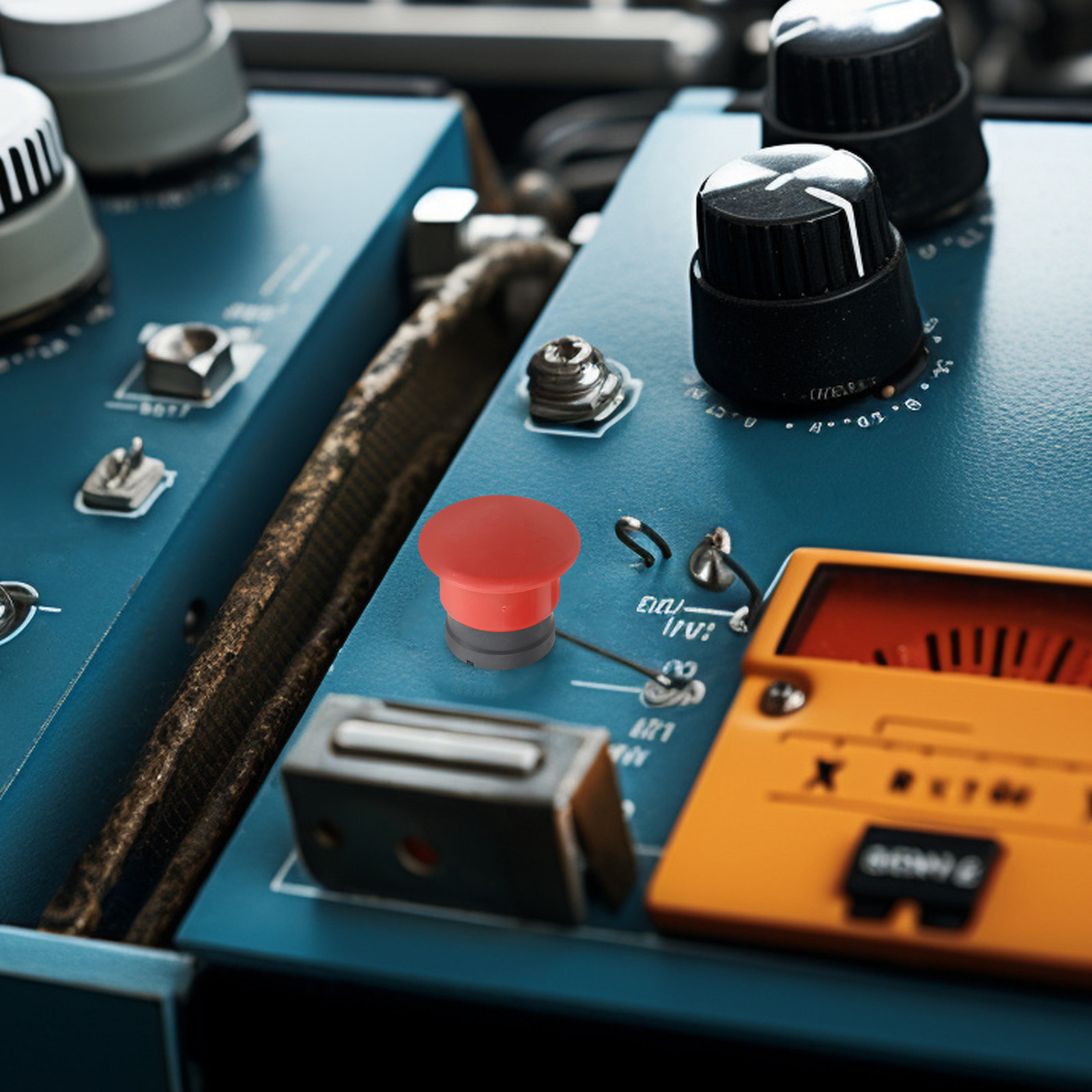 Rode paddenstoelvormige stopkn - Industrial Tools recensie en prijs