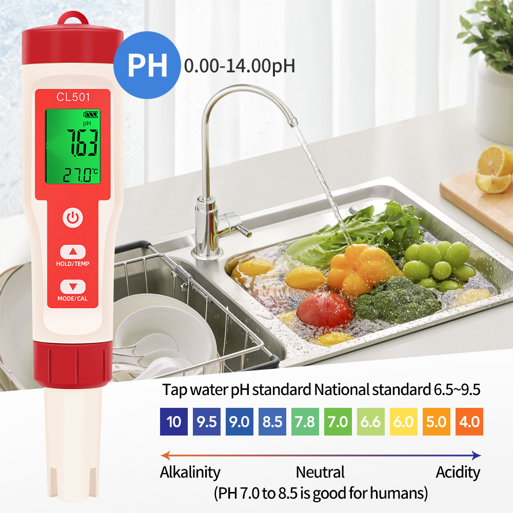 PH/CL2/H2/ORP/Temperatuurmeter - Ph Meter Digital Water Tester recensie en prijs