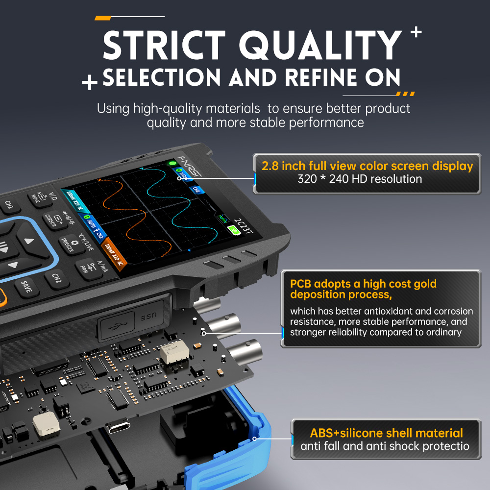 FNIRSI 2C23T Handheld Digitale - Fnirsi Digital Oscilloscope Handheld recensie en prijs