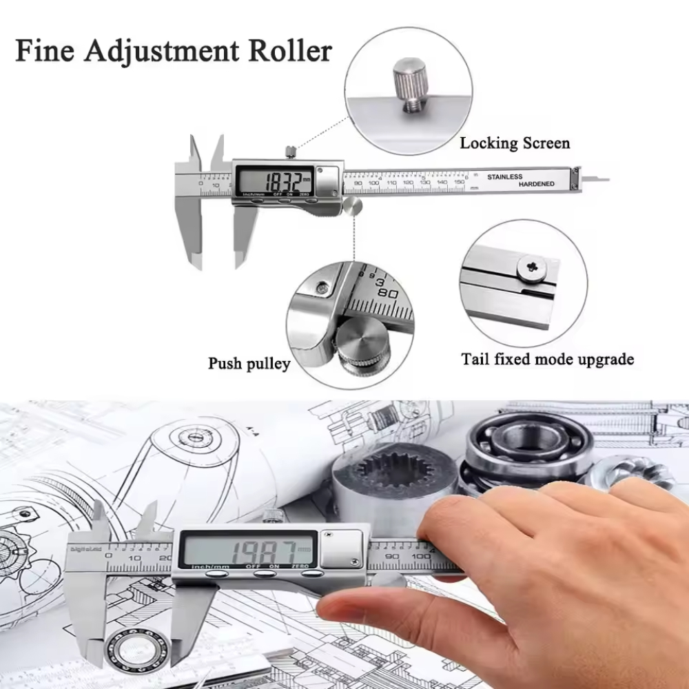 Elektronische schuifmaat van 6 - Digital Caliper 150Mm Stainless Steel recensie en prijs