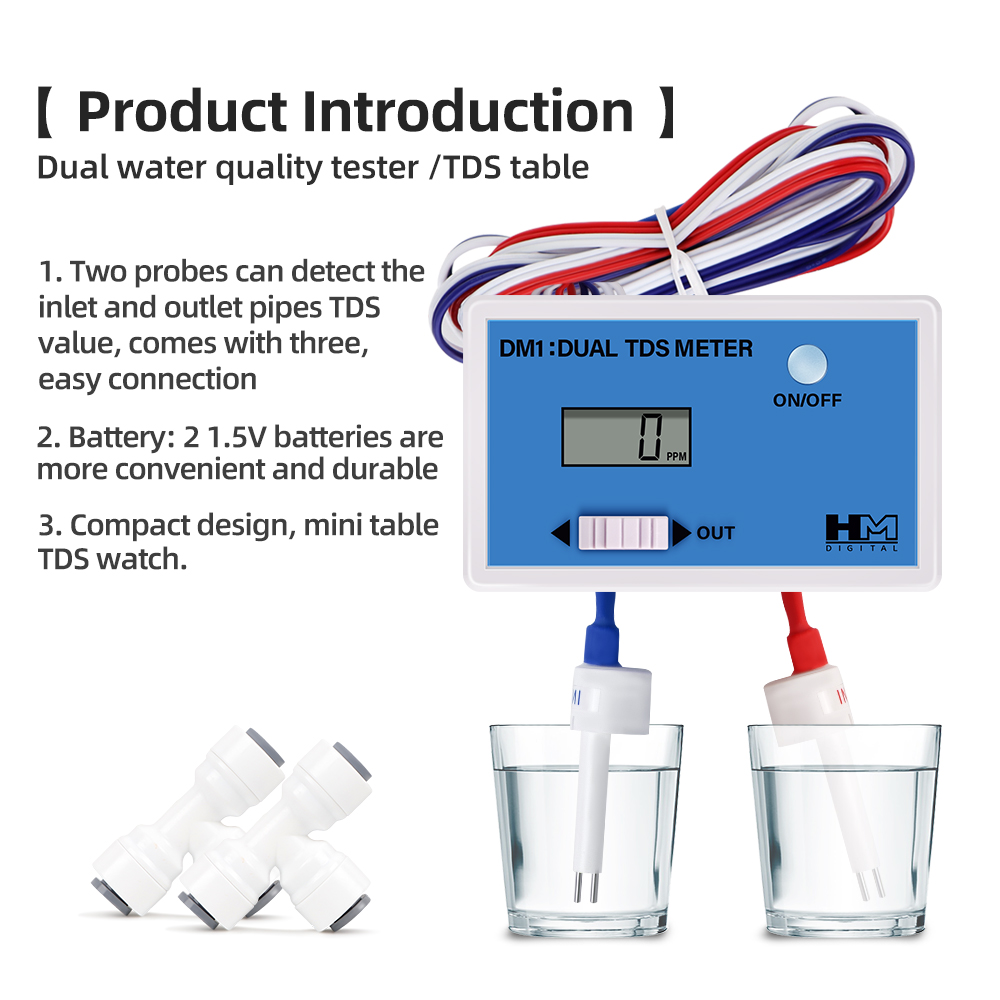 DM1 Dual TDS Waterkwaliteitste - Ph Meter Digital Water Tester recensie en prijs