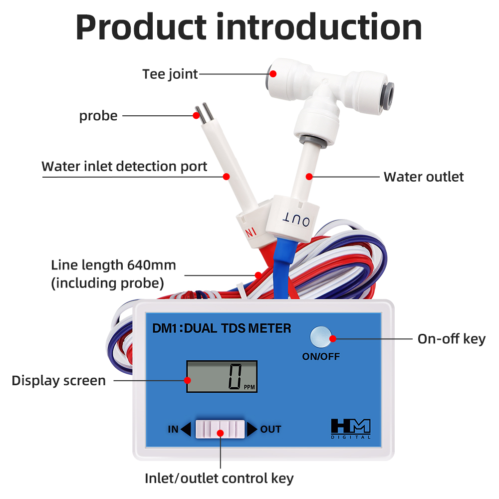 DM1 Dual TDS Waterkwaliteitste - Ph Meter Digital Water Tester recensie en prijs