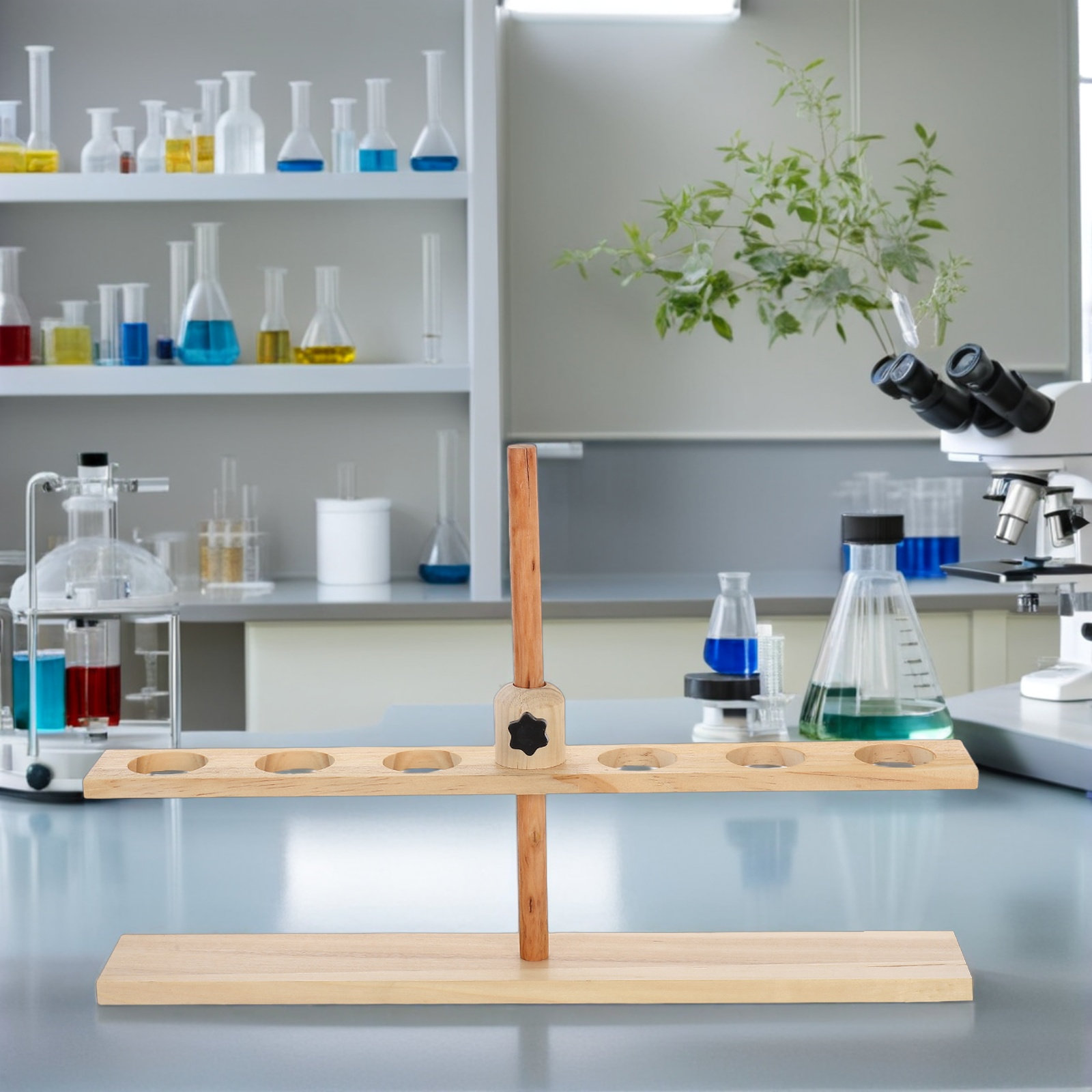 6-gaats houten trechterstandaa - Lab Equipment recensie en prijs