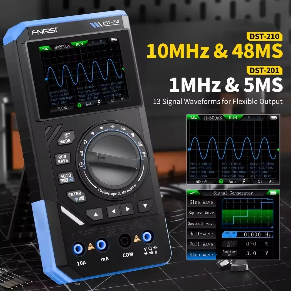 DST210 3-in-1 Digitale Multime - Fnirsi Digital Oscilloscope Handheld recensie en prijs