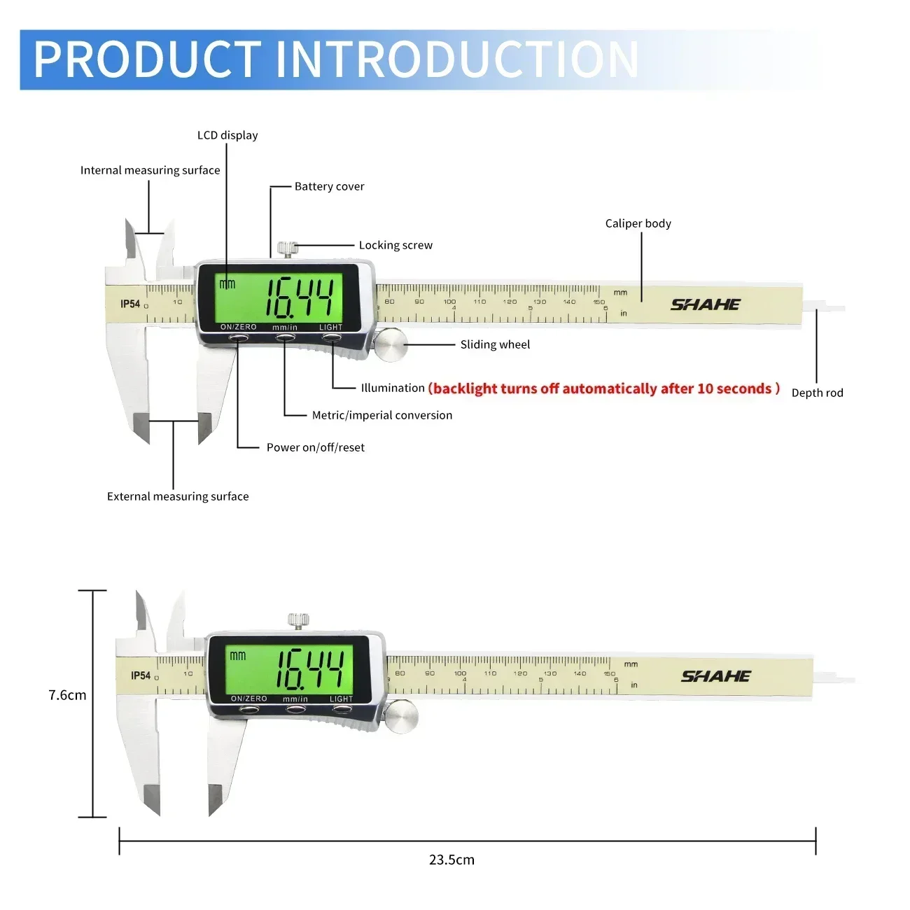 Shahe Nieuwe Digitale Remklauw - Digital Caliper 150Mm Stainless Steel recensie en prijs